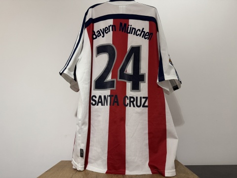KOSZULKA Bayern Monachium (Niemcy) 2000/02 away #24 Santa Cruz Adidas XL