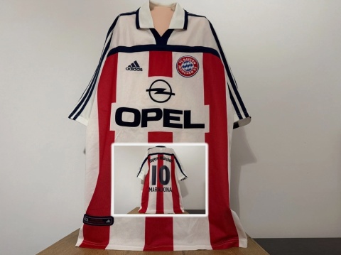 KOSZULKA Bayern Monachium (Niemcy) 2000/02 away #10 Maradona Adidas XXL