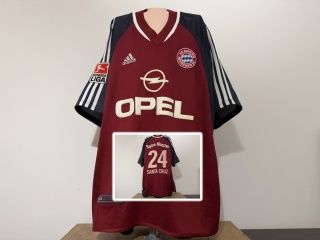 KOSZULKA Bayern Monachium (Niemcy) 2001/02 home #24 Santa Cruz Adidas M