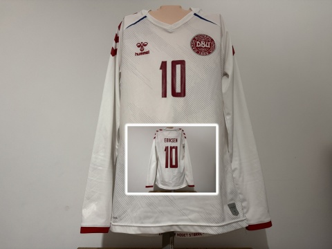 KOSZULKA Dania (reprezentacja) 2020 away #10 Eriksen Hummel XS long