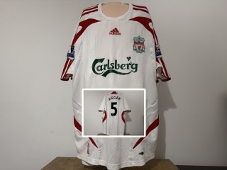 KOSZULKA FC Liverpool (Anglia) 2007/08 away #5 Agger Adidas M