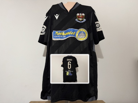 KOSZULKA Penybont FC (Walia) 2021/22 away #6 Davies Macron M